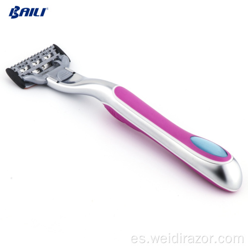 Maquinilla de afeitar femenina de 5 cuchillas para mujer